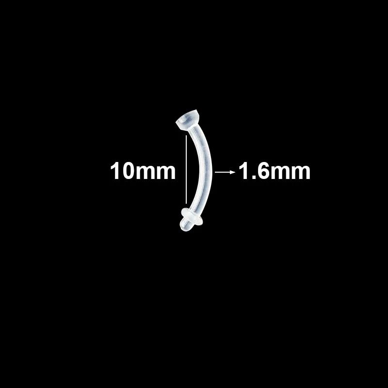 10PCS Invisible Retainer Belly Rings Navel Piercing Jewelry Invisible Banana Ombligo Body Pircing Anti-allgergic For Women New2