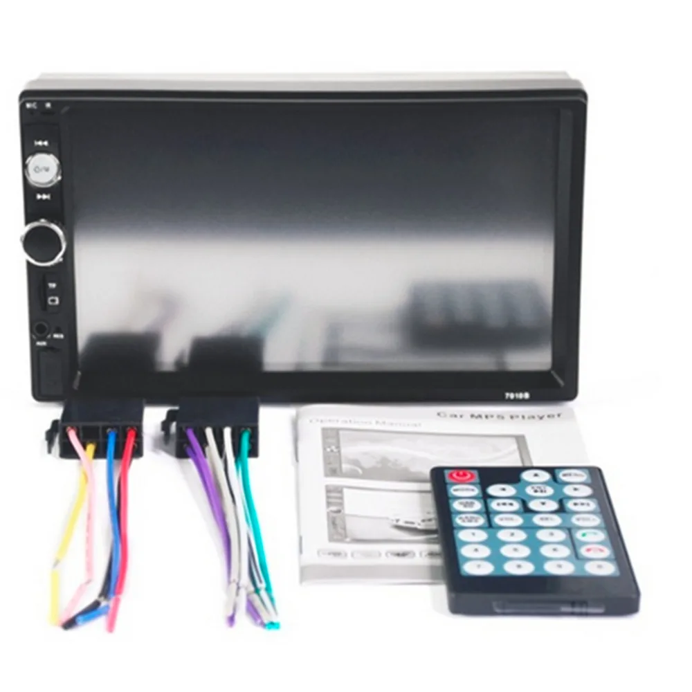 

2017 Double 2 DIN Car Bluetooth Audio 7in HD Radio In Dash Touch Screen Stereo MP3 MP5 Player 7010B USB Steering Wheel Control