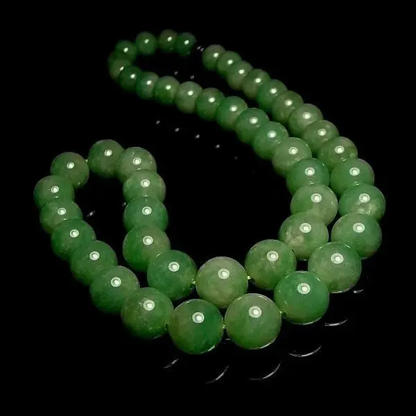 koojadeicy изумрудно-зеленый жадеит Бусины necklace49grade A