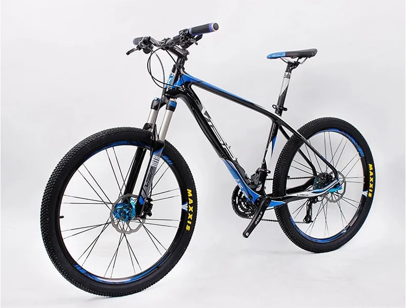 Excellent 26inch carbon fiber mountain bike 27speed Shiman0 bicycle fork oil disc brakes gas ultralight carbon fiber frame Super light 25