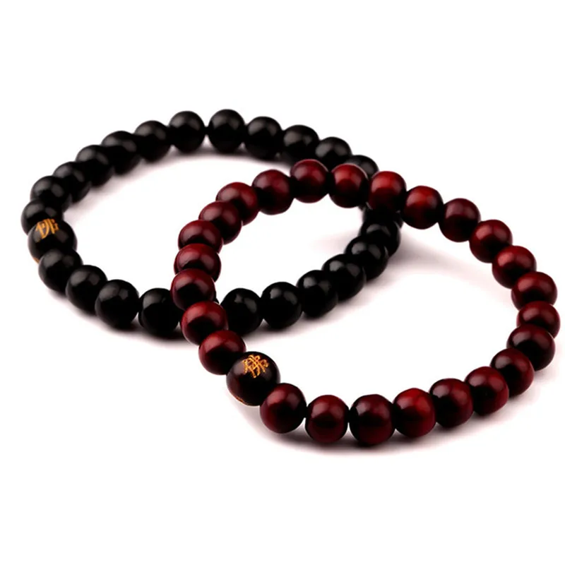 New Hot Men Wood Beads Bracelets Sandalwood Buddhist Buddha Meditation