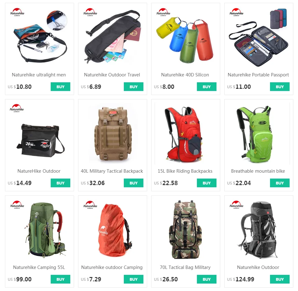 Naturehike сверхлегкий для мужчин дорожные сумки женщин курьерские 20D КРЕМНИЯ водостойкий рюкзак 68 г открытый портативный сумка