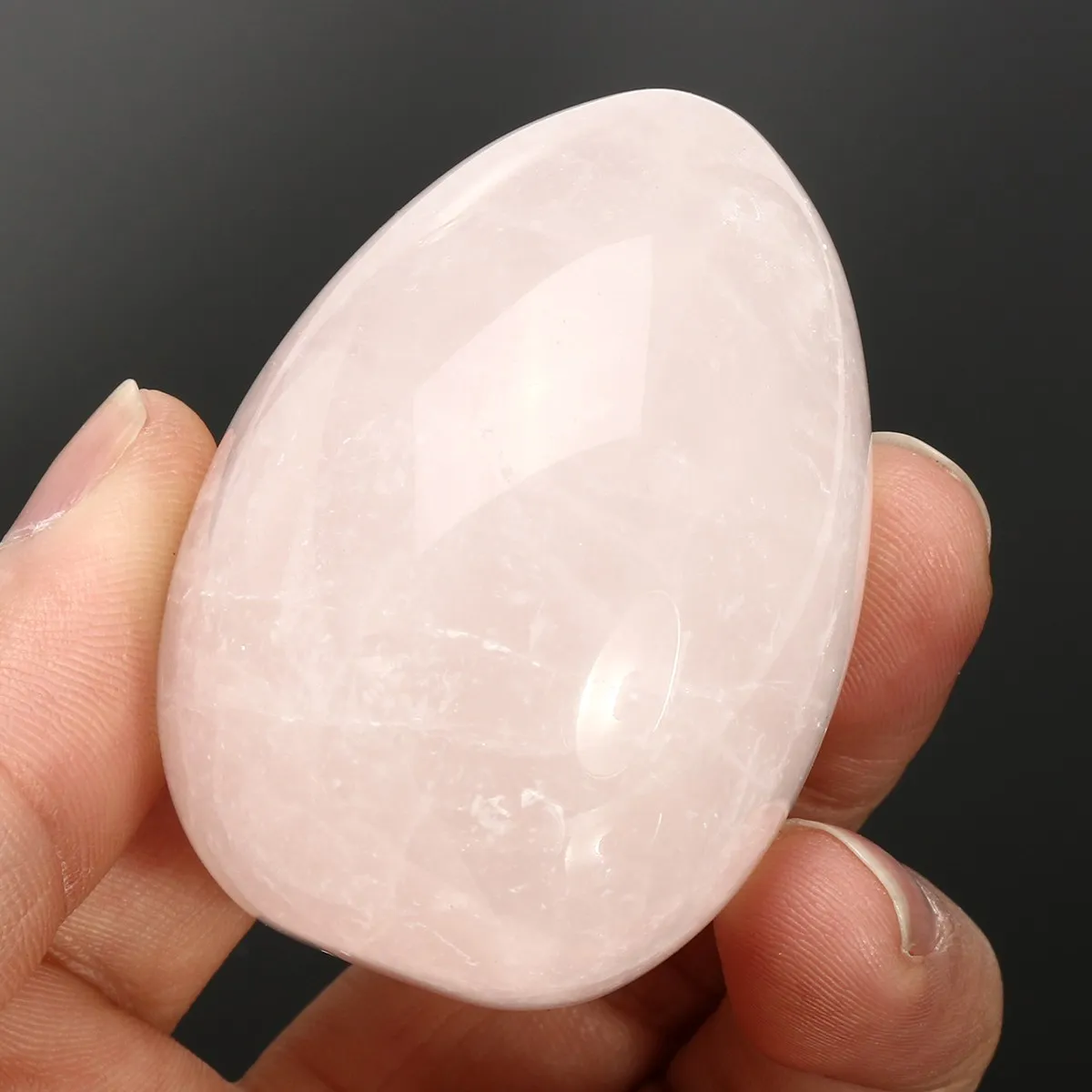 

Best Price Natural Pink Rose Quartz Crystal Egg Ball Magic Sphere Healing Jade Stone for Exercis Gemstone Crafts Gift 50mm*35mm