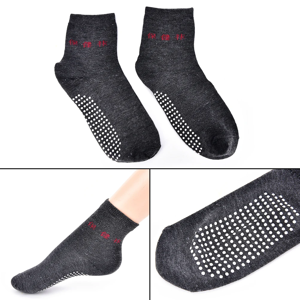 

1Pair Foot Massager Far infrared Anti Cold Tourmaline Socks Automatic Heat Ankle Massage Sock Foot Supports Free Size