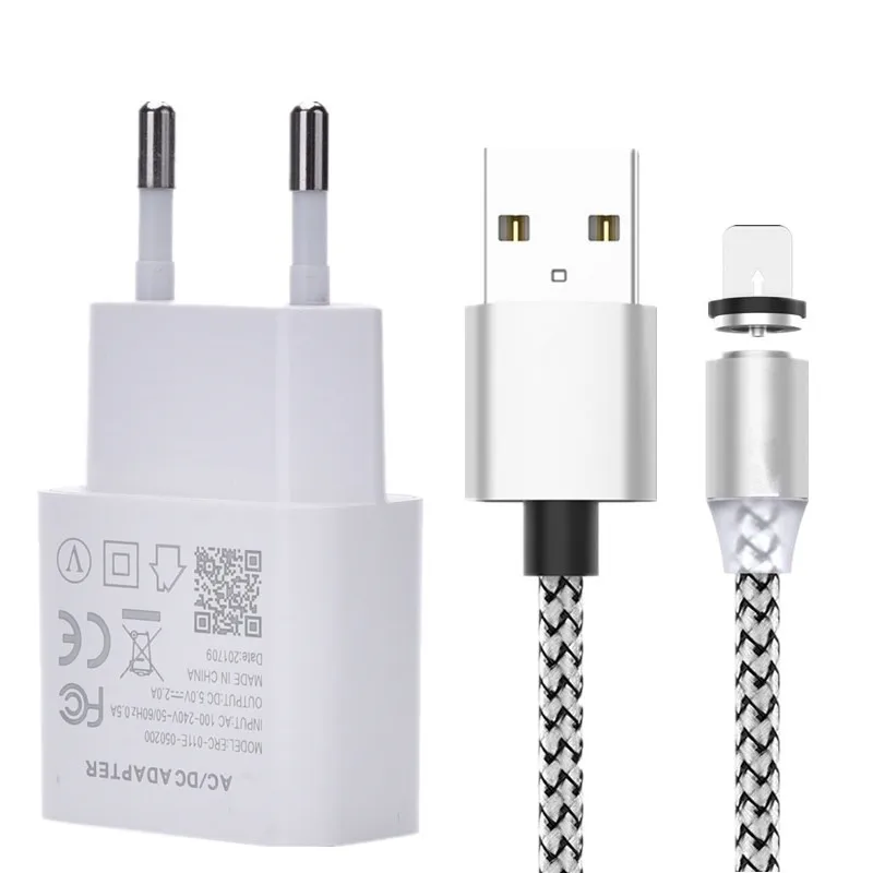 

Redmi 6 6A 7 7A Note 4 for Xiaomi Mi 8 9 SE 9T CC9 CC9e Universal USB Wall Travel Charger with Magentic Charge Cable for iPhone