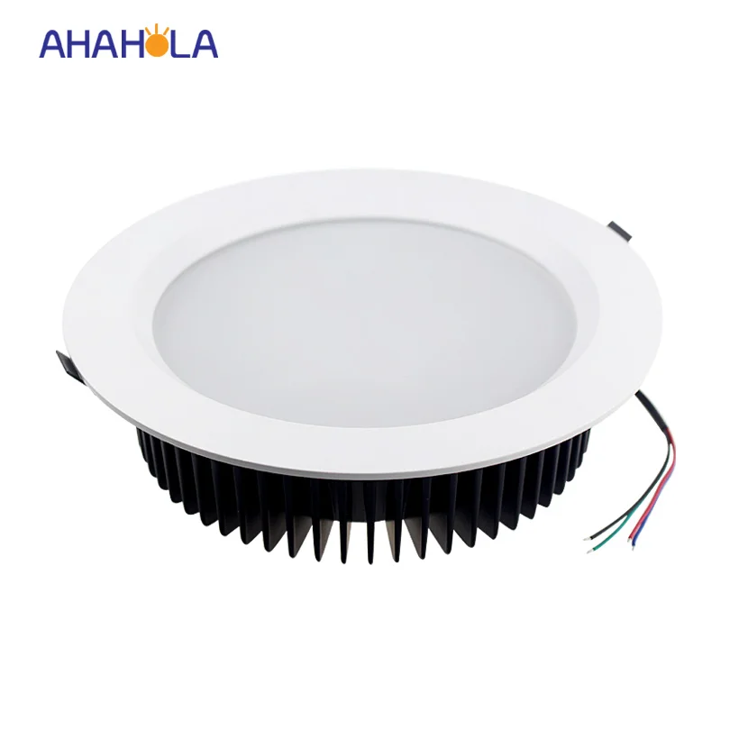 

high power 12*3w 24v rgb led ceiling downlight 36w recessed sopt kitchen lights for home decorate round shape 2pcs/lot