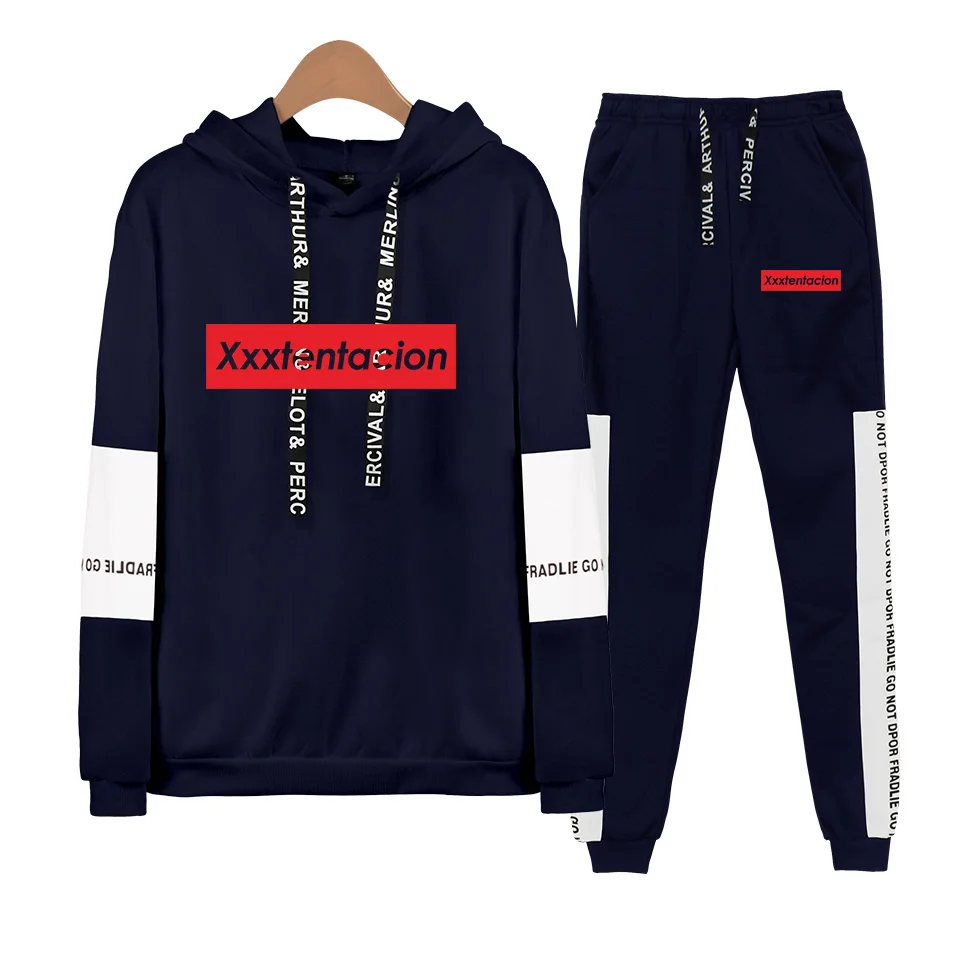 Хип хоп R I P XXXTentacion толстовки Толстовка спортивные костюмы для мужчин и женщин осень зима флисовый пуловер комплект из двух предметов