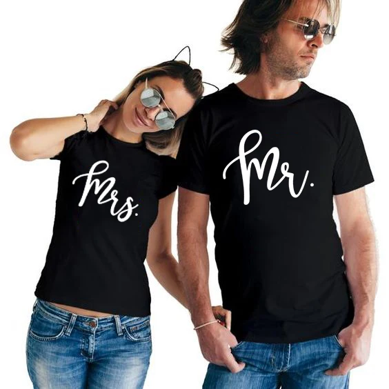 

Couple Matching Shirts Love Shirts for Couples Mr and Mrs Husband and Wife Honeymoon Tshirts Wedding Gift Anniversary Gift