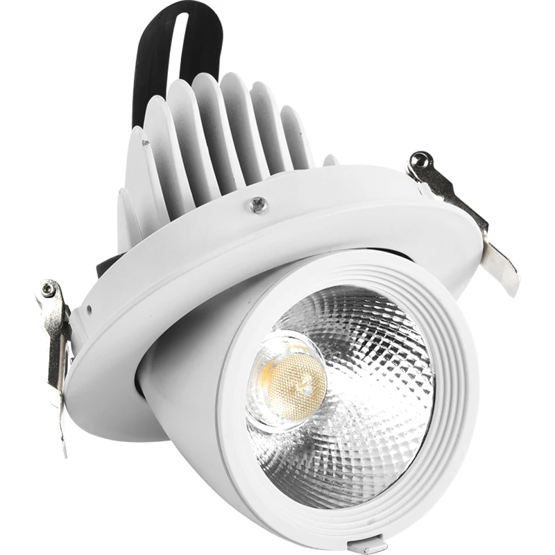 

85-265Vac input 19pcs 7W LED COB embedded down lamp ,Rotatable 3000K ceiling trunk light for dress,painting accent lamp