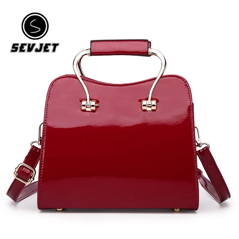 Red Patent Leather Bag Handbags Women Famous Brands Lady's