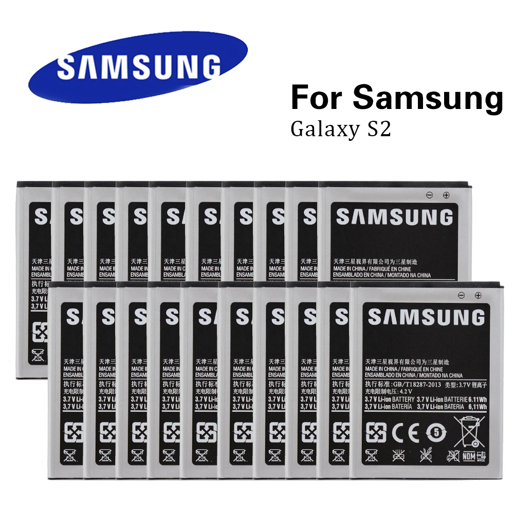 20pcs Оригинальный аккумулятор EB-F1A2GBU для Samsung Galaxy S2 i9100 i9108 i9103 I777 i9105 i9100G i9188 i9050 1650