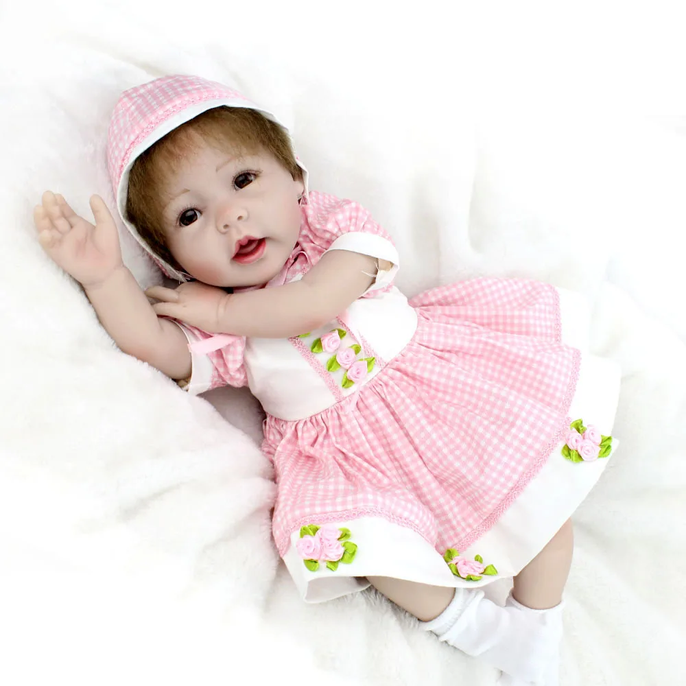 NPKDOLL Reborn Baby Doll розовая принцесса обувь для девочек подарок на день рождения продвижение Bebe Boneca прекрасный красивый Playmate дети 22 дюймов 55 см