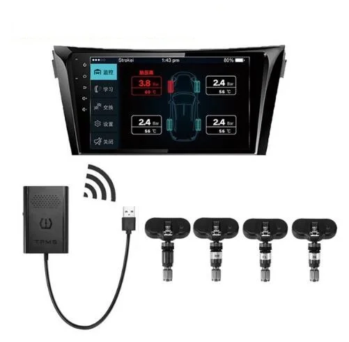 Автомобильный TPMS Android система контроля давления в шинах для ОС DVD плеер USB