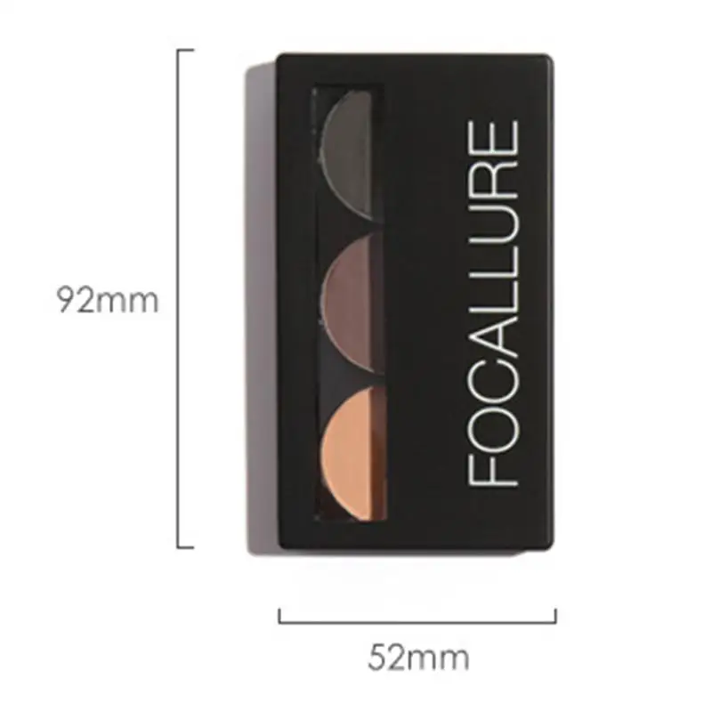 DSstyles 3 Colors Eyebrow Powder Makeup Palette Waterproof Smudge-proof Cosmetics Brows Make Up Powder with Mirror and Brush
