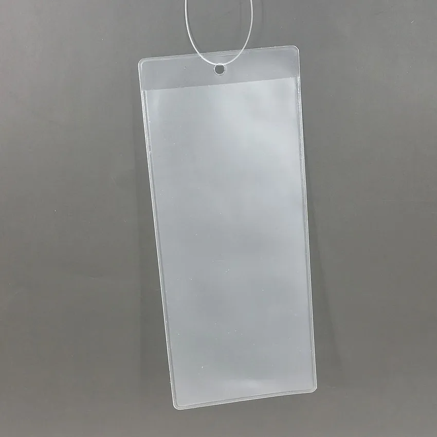 Пластиковый ПВХ тусклый полированный Тип ценник бумажный ярлык рукав сумки держатели или индивидуальный размер в магазине 100 шт
