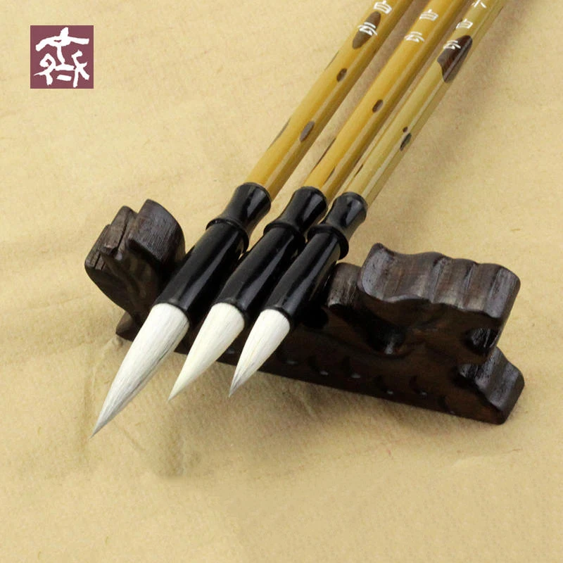 

3Pcs/Set Calligraphy Brushes Pen Woolen Hair Chinese Writing Brush Small Regular Script Brush For Watercolor Paint Brush Ink