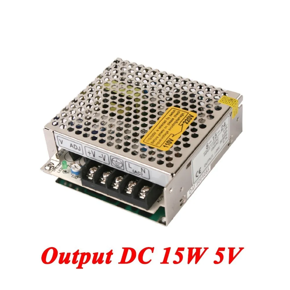 

S-15-5 15W 5V 3A Single Output Mini dc switching power supply for Led Strip,AC110V/220V Transformer to DC 5V,led driver