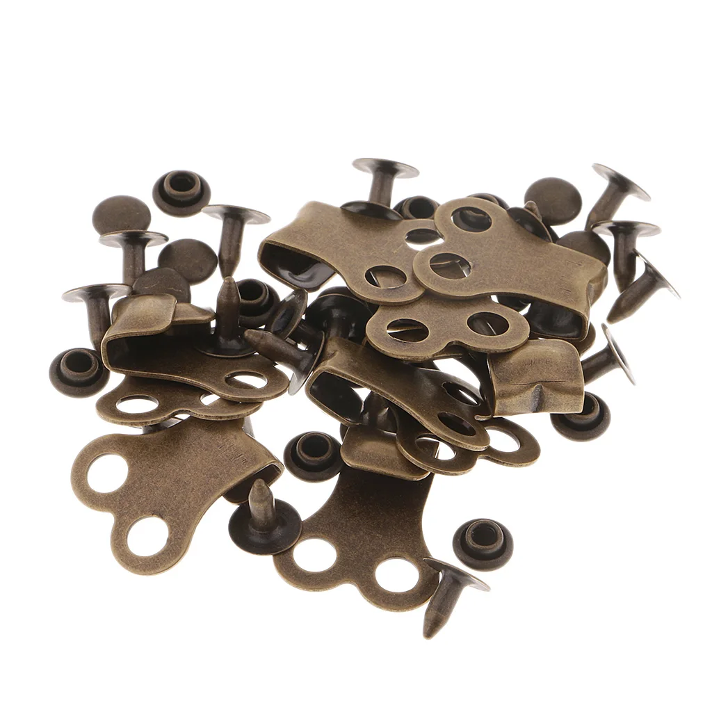 10 Sets Boot Lace Hooks Lace Fittings with Rivets for Outdoor Hiking Camping Climb Accessories