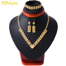 Ethlyn Female Somalia /Ethiopian/African/Arab Jewelry Bracelets/Necklace/Earrings Fashion Accessories Bridal Wedding Sets S079