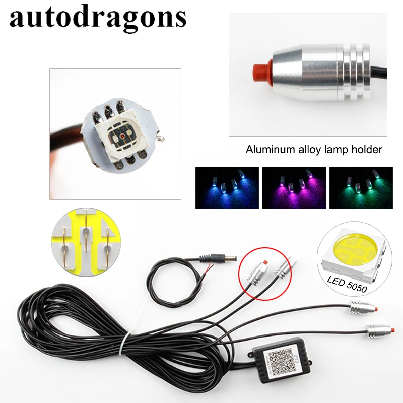 Autodragons 6 м салона RGB El провода Bluetooth контроля телефон холодной Неон EL свет для Прямая поставка украшения