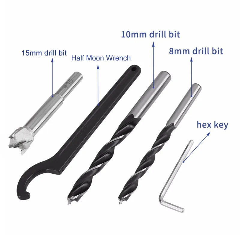 Woodworking Tool Drilling Locator DIY Joinery High Precision Dowel Jigs Kit Wood Dowel Hole Drilling Guide Adjustable Clamp For Carpentry  (3)
