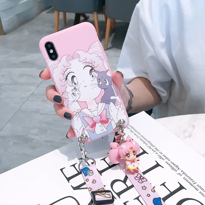 As shown in Сэм S10E милые 3D Сейлор Мун чехол для телефона для Samsung Galaxy S6 S7 край S8 S9plus S10plus note8/note9/4/5 с мультяшками для задней панели Чехол - Цвет: As shown in