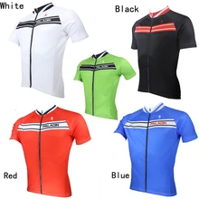 Мужские цветные велосипедные Джерси с коротким рукавом на молнии велосипед одежда полиэстер дышащий Ropa Ciclismo Размер s-xxxl