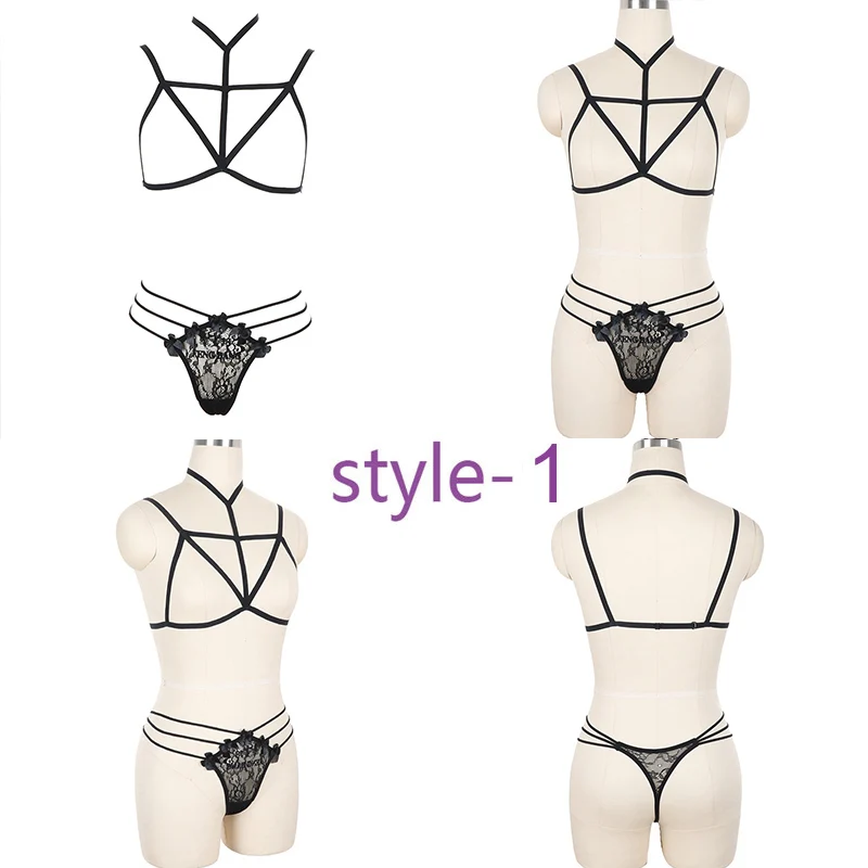 Body Harness 1 комплект, женский бюстгальтер для тела, фетиш, грудь, бондаж, белье, Эротический бюстгальтер, готический бюстгальтер, Чулки с подвязками пояс для подтяжек, подвязки - Цвет: Body Harness
