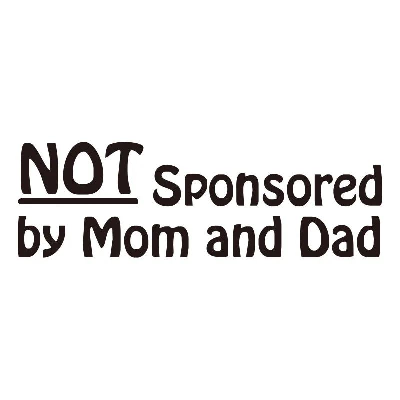 Not sponsored by Mom and Dad sticker JDM Drift car truck funny