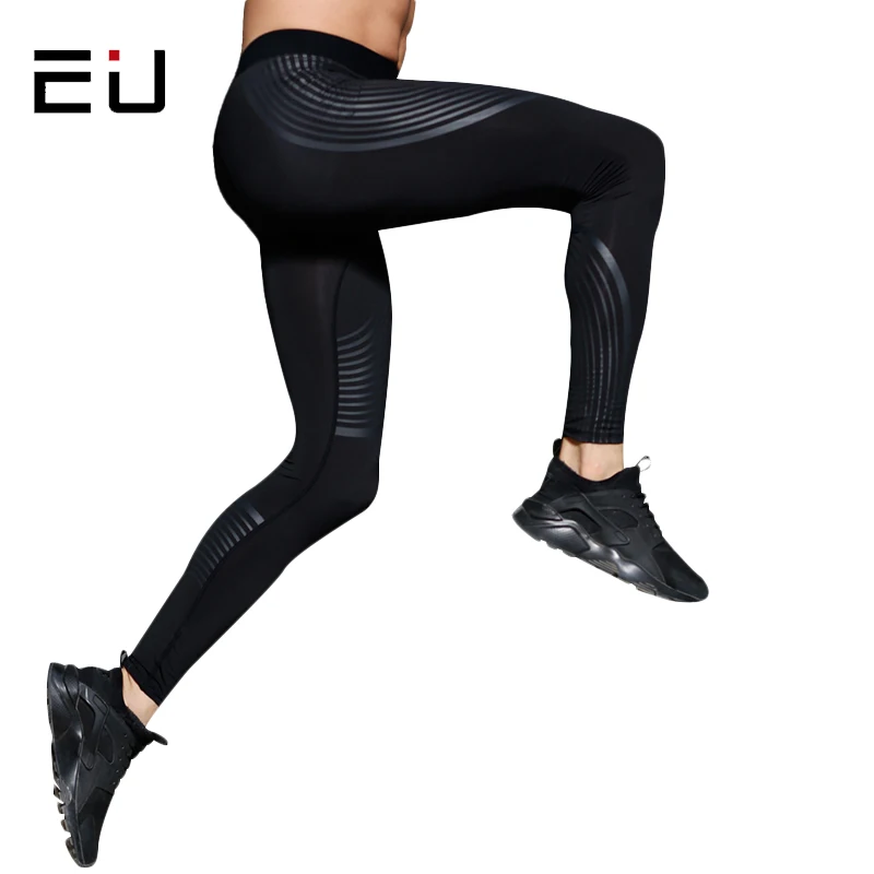 

EU Sport Running Pants Men Dry Fit Fitness Compression Pants Men Gym Sports Running Tights Men Breathable Fitness Sport Leggings