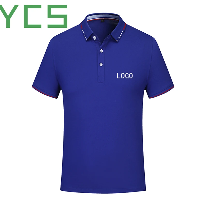 Рубашка поло YCS Store Мужская хлопковая повседневная однотонная с коротким рукавом