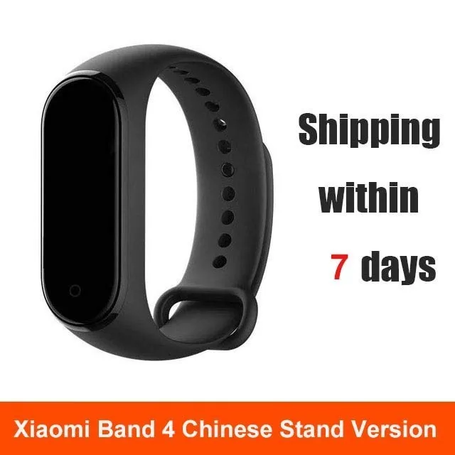 BLACK Xiaomi mi-браслет 4 Bluetooth 5,0, умный браслет, фитнес-трекер, браслет AMOLED с цветным экраном, AI, пульсометр mi Band 4 - Цвет: BLACK