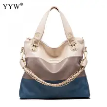 Yyw mujeres bolsos pu cuero hombro bolsas de diseñador de alta calidad crossbody bolsa para las mujeres contraste color damas bolsos