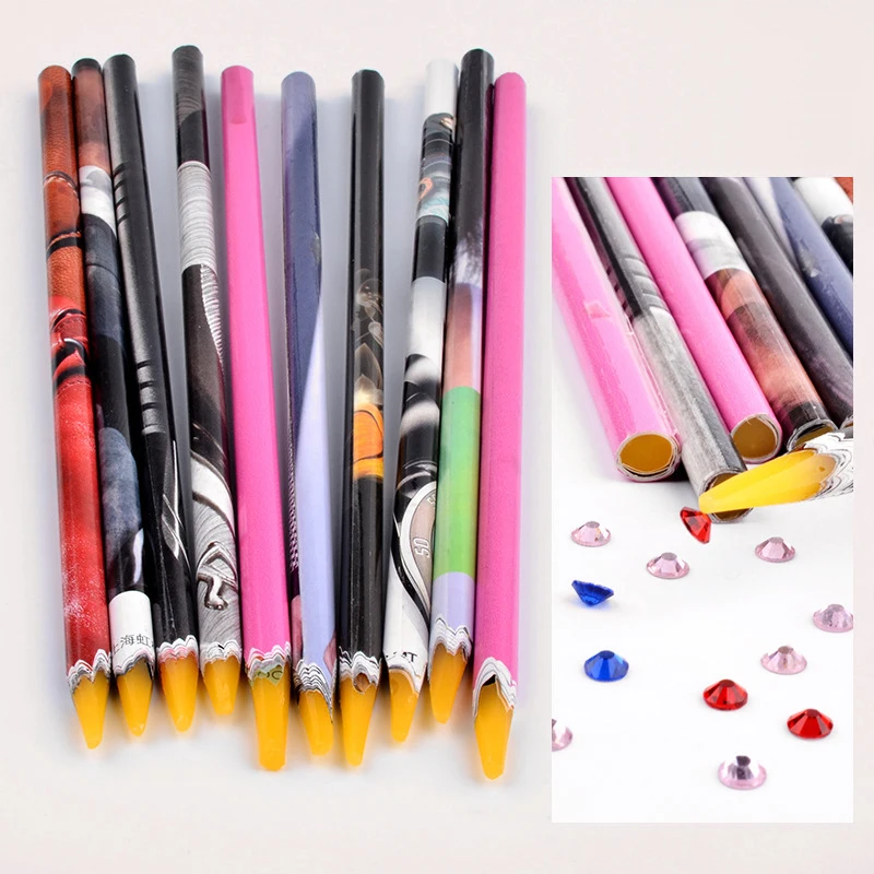 1 шт. восковая ручка для маникюра|dotting tool|rhinestone pickertools nail |
