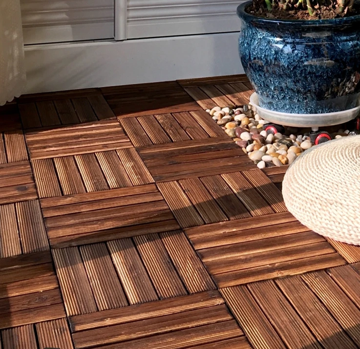 40pieces Outdoor carpet, Floor decking,outdoor,Carbonized woodin