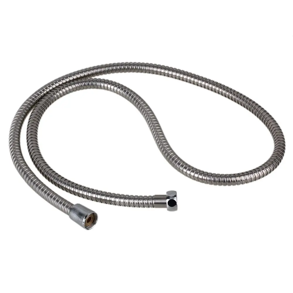 59 Inch Silver Universal Double lock Stainless Steel Replacement Shower Hose with Brass Fittings