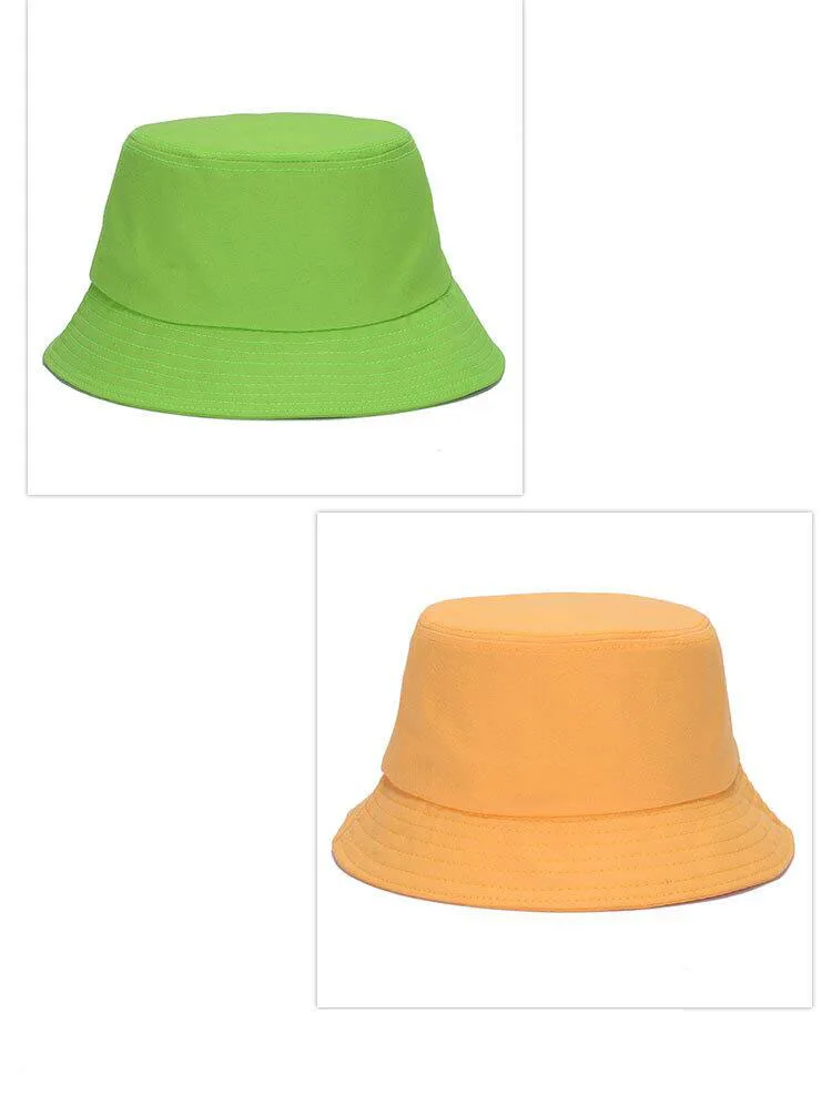 SUOGRY Горячая распродажа 7 однотонных цветов ведро шапки для мужчин и женщин Панама ведро кепки женщин шляпа