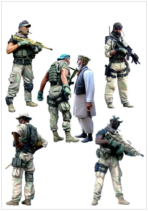

[tuskmodel] 1 35 scale resin model figures kit US special forces operators big set 6 figures