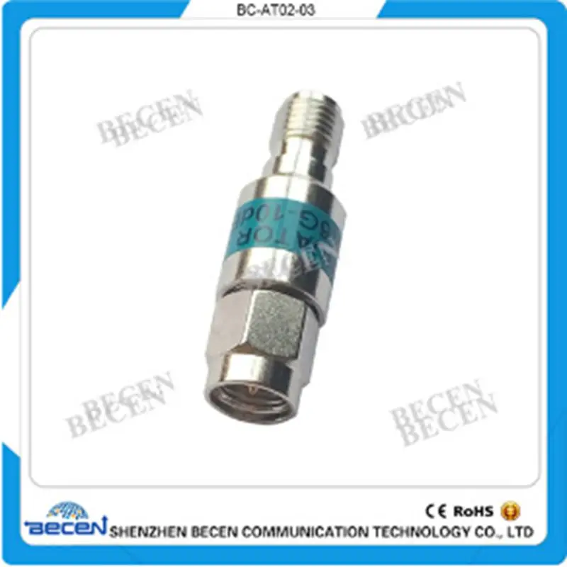 

BECEN 2W SMA Coaxial RF Attenuator, DC to 6 GHz ,50ohm 1,2,3,5,6,10,15,20,30db