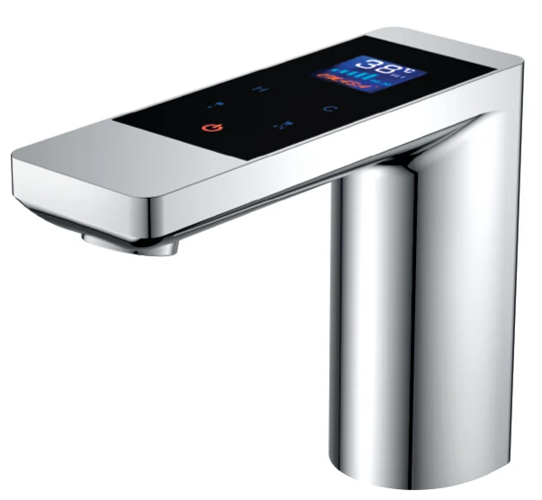 

Digital basin faucet LED display thermostatic touch faucet basin mixer tap touch basin taps Show with water flow