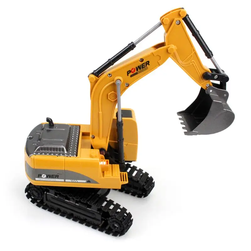 

RC Truck 2.4G 1:24 Remote Control Excavator Vehicle 6 Channels Charging Model Toys LED Light Simulation Sound