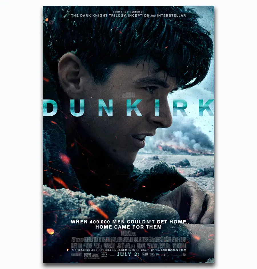 

Hot New 2017 WAR Movie Dunkirk Fashion Film-Silk Art Poster Wall Sicker Decoration Gift