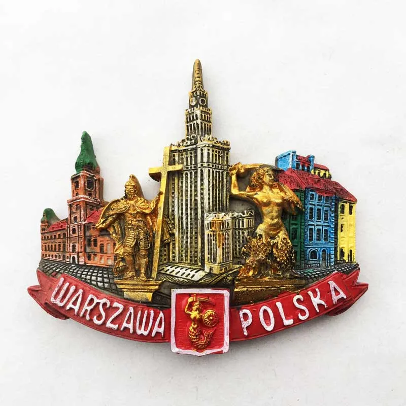 Личи жизнь дворец культуры наклейка на холодильник Warszawa Polka пейзаж магниты на холодильник украшения дома путешествия подарки
