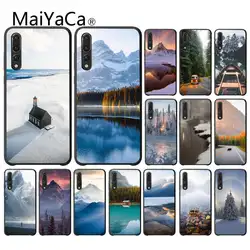 Maiyaca пейзаж-Заснеженная Гора лес черный чехол для телефона чехол для Huawei P9 P10 плюс Mate9 10 Mate10 Lite P20 Pro Honor10 View10