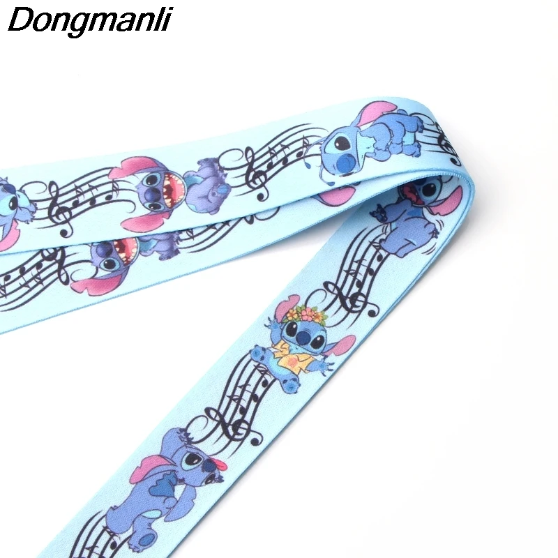 L2819 инопланетянин милый Stich lanyards держатель удостоверения личности Брелок ID карта Пропуск Тренажерный зал Мобильная лента-держатель для бейджей ключ держатель