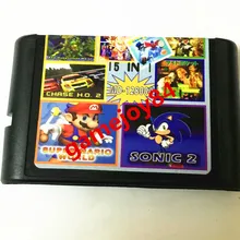 Новое поступление 15 в 1 без Повторите карточная игра для NTSC sega Genesis