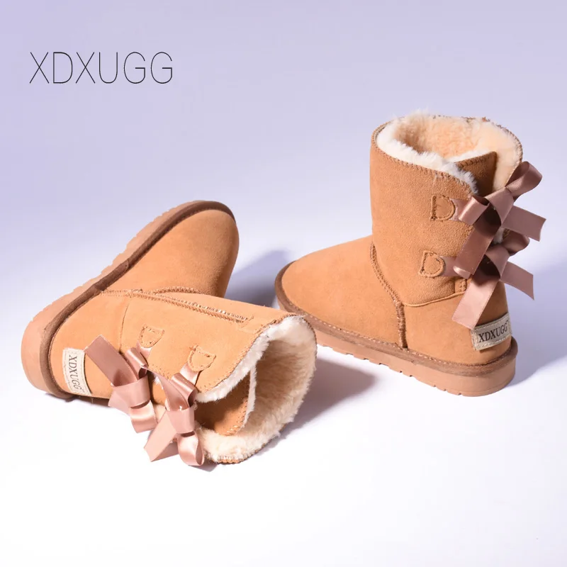 Koop Hoge Kwaliteit! KOOP Vrouwen Australi euml; Snowboots Warme Vacht Baileys Boog laarzen vrouwen winter laarzen snowboots grote maat US 4 12