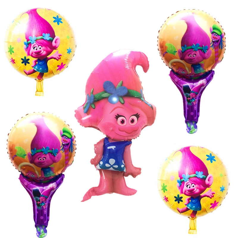 

Trolls Cartoon Foil Inflatable Balloon Kids Birthday Party Decoration Helium ballons Classic Toys Aniversario Baby shower Favors