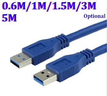

600pcs/lot * High Speed USB 3.0 A type Male to Male M/M USB Extension Cable AM TO AM 4.8Gbps Support USB2.0 0.6M 1M 1.5M 3M 1.8M