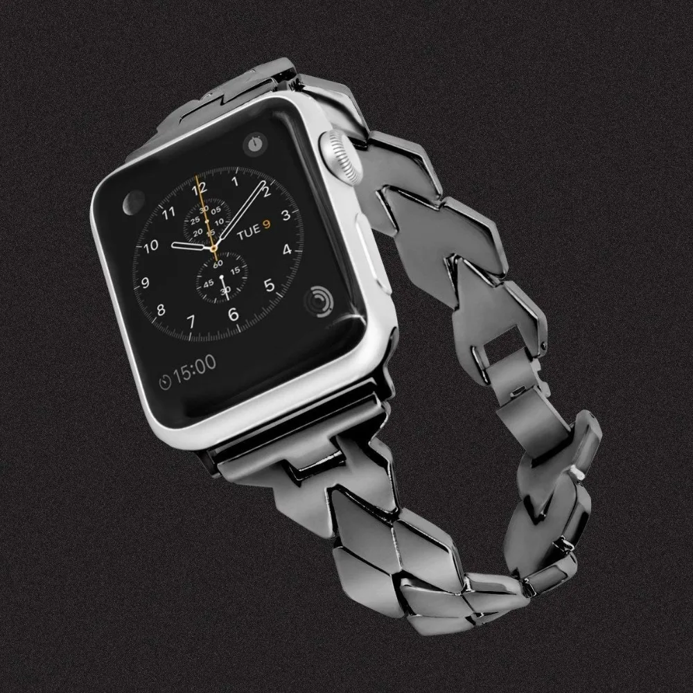 Сталь ремешок для наручных часов Apple Watch 38 мм 42 Для мужчин женщин заменить